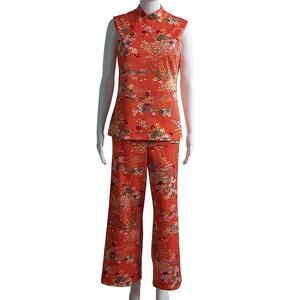 Vintage Yves Jennet 2 Piece Polynesian Outfit Set Size 10